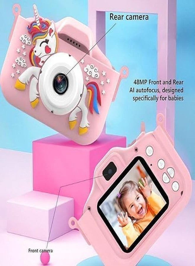 RAHU Kids Selfie Camera - Auto Multi Functional Digital Camera Toy - Cute Shell Rechargeable 2.0 Inch - IPS Screen 1080P Dual Lens for Outdoor - Image 5